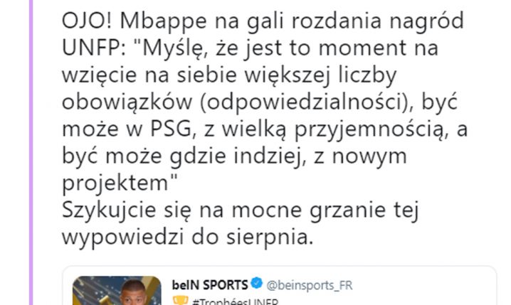 ZASKAKUJĄCE słowa Mbappe nt. przyszłości!